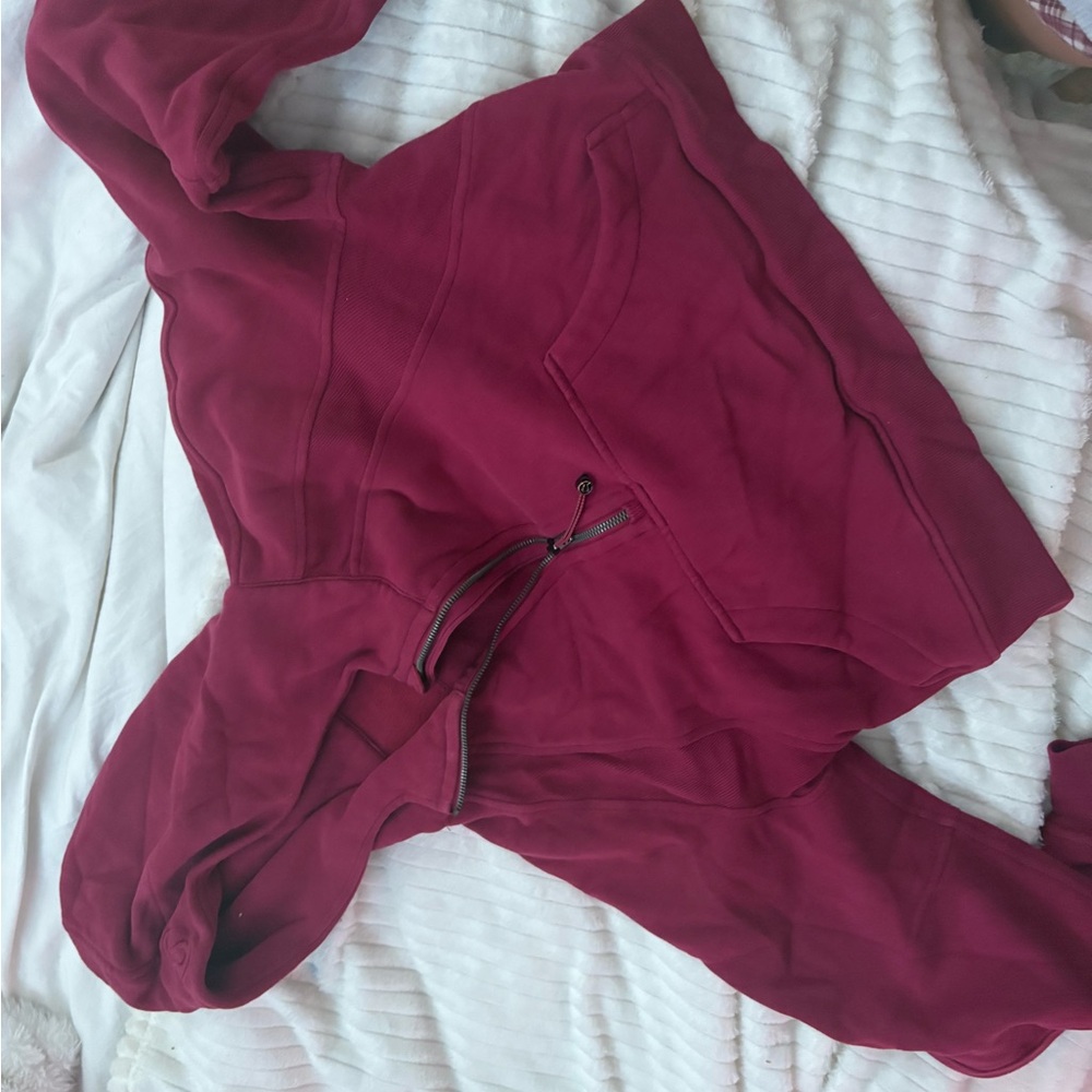 lululemon half zip scuba Lululemon Athletica Burgundy Hoodie